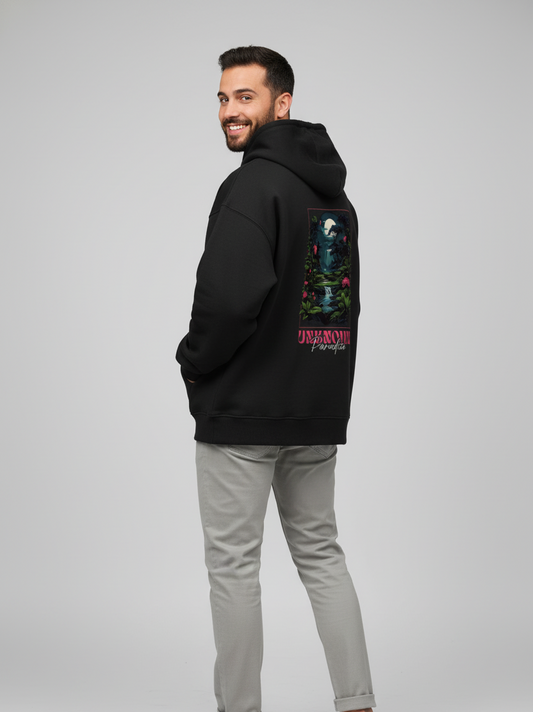 "UNKNOWN PARADISE" Unisex Oversized Hoodie