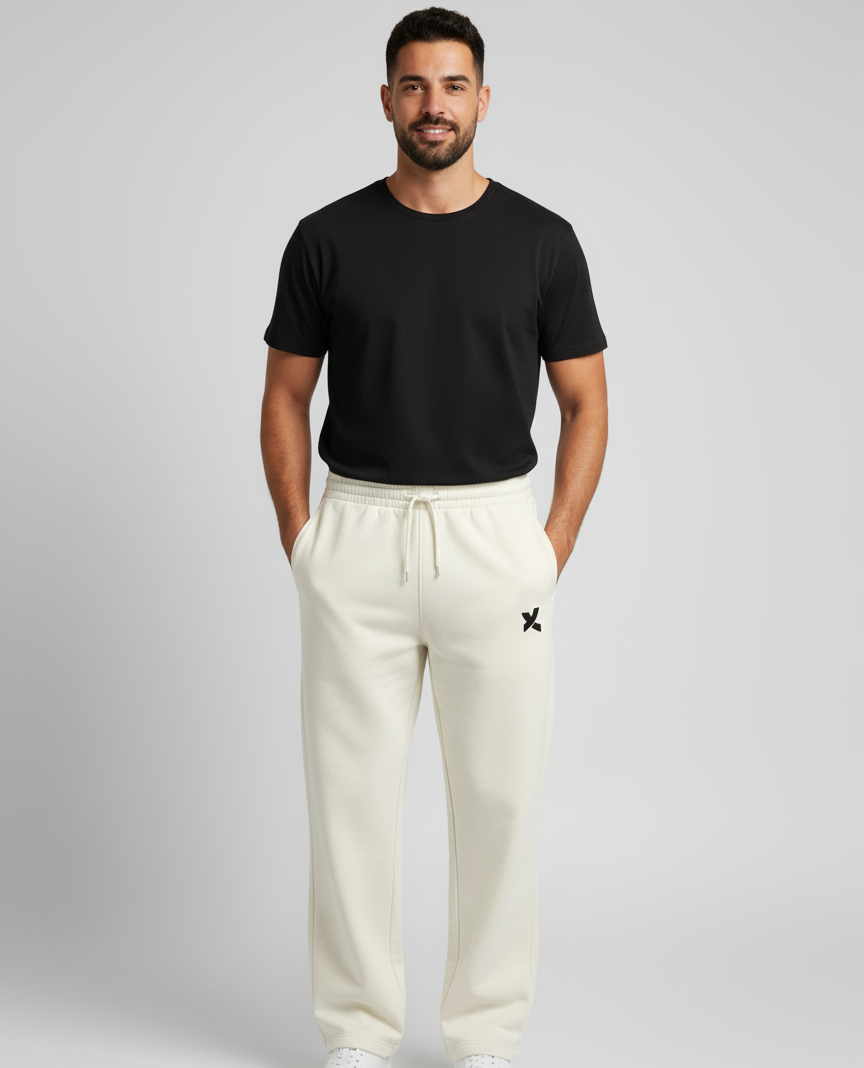 Xnoir Unisex Off-White Sweatpants
