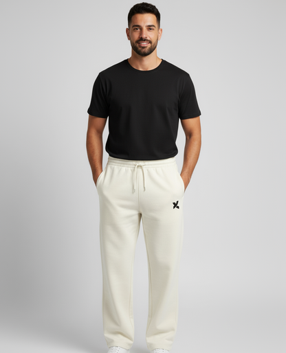 Xnoir Unisex Off-White Sweatpants