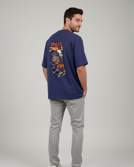 'Chill and Thrill" Unisex Oversized Classic T-Shirt