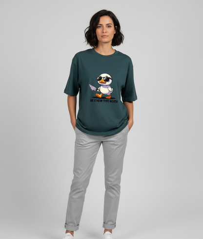 'He know to Much' Women  Oversized Classic T-Shirt