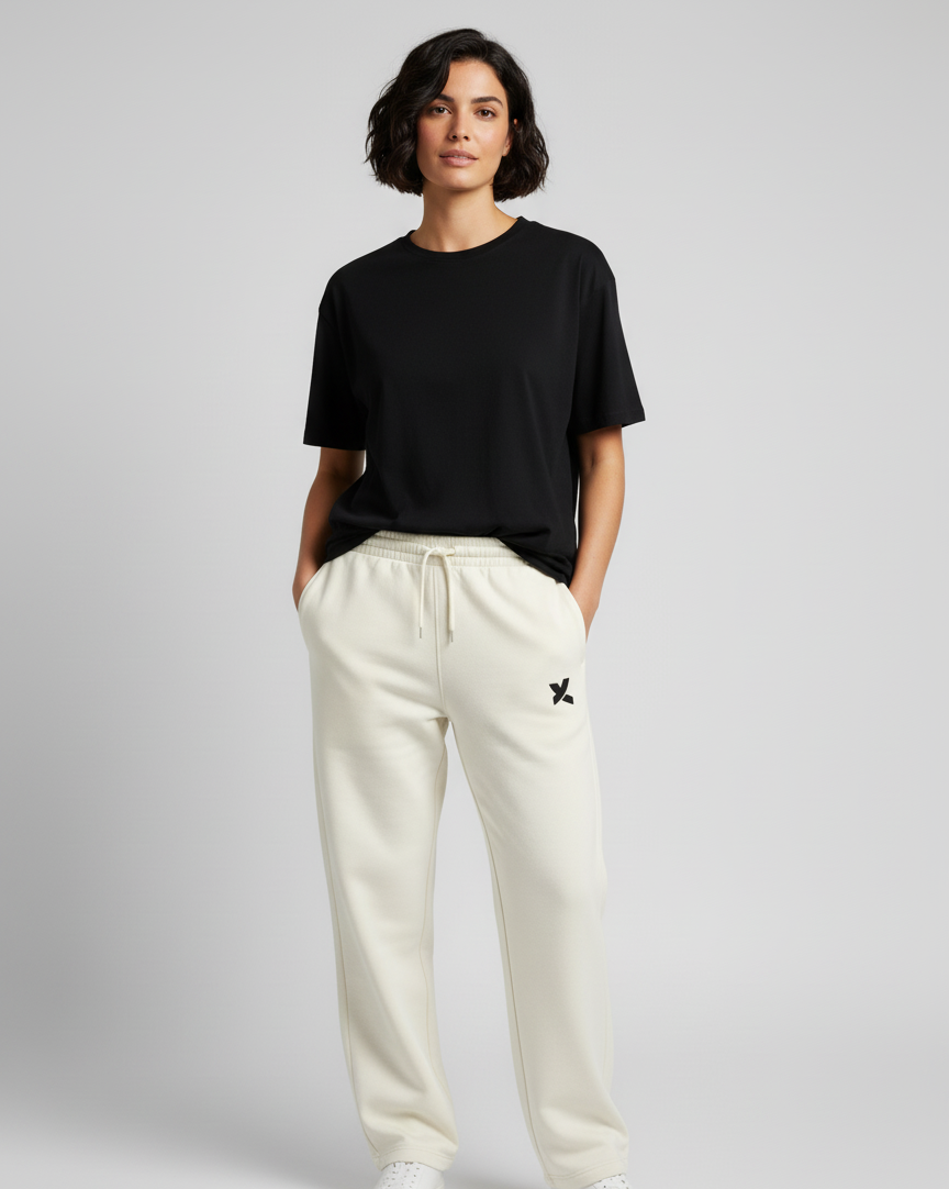 Xnoir Unisex Off-White Sweatpants