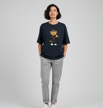 Middle Finger Bear Women Oversized Classic T-Shirt