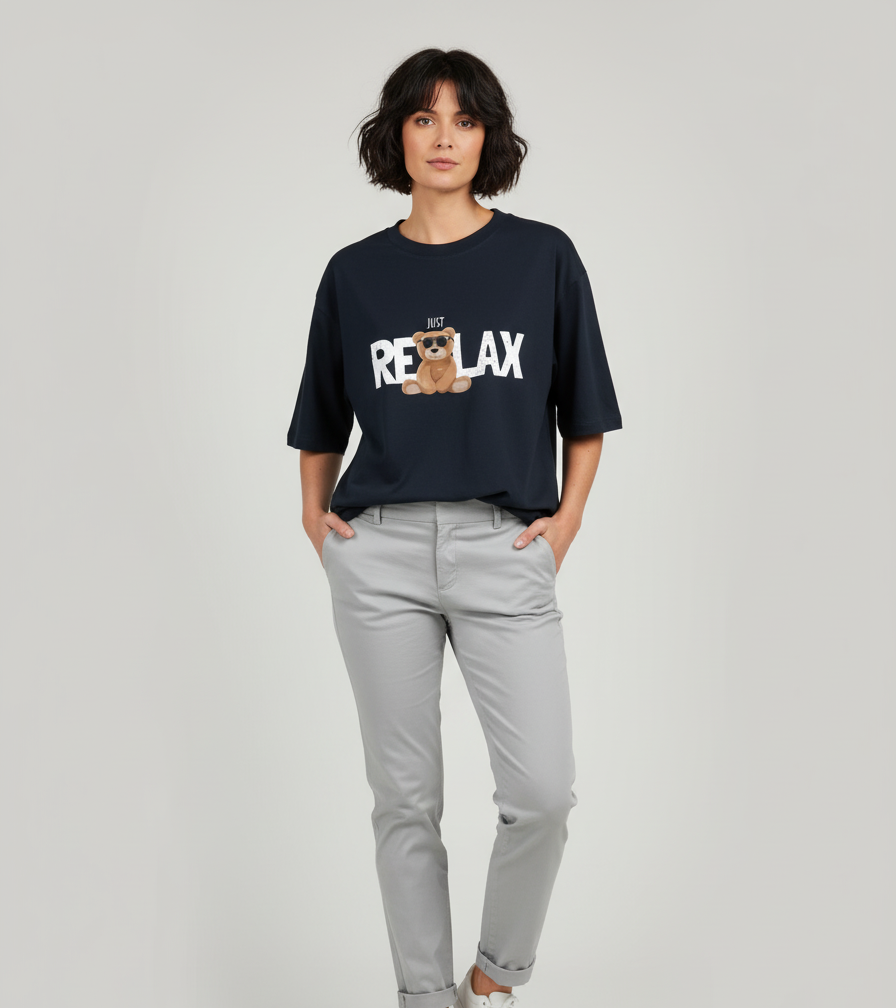 'RELAX BEAR' Women  Oversized Classic T-Shirt