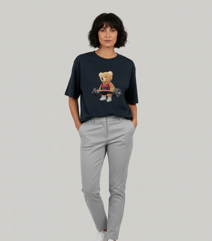 'GYM BEAR' Girls Oversized Classic T-Shirt