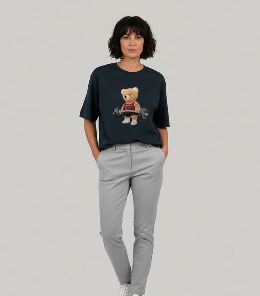 'GYM BEAR' Girls Oversized Classic T-Shirt