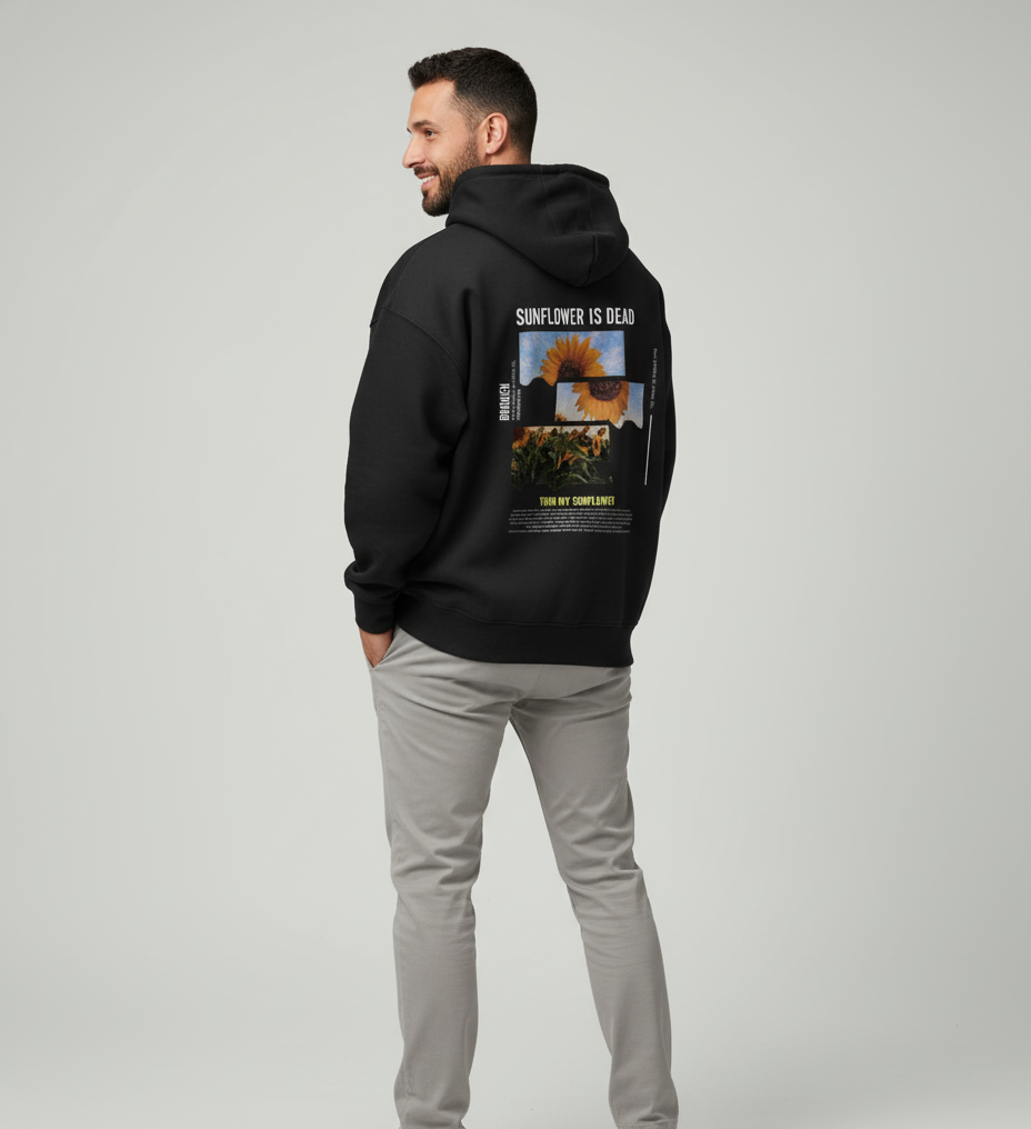 "SUNFLOWER IS DEAD" Unisex Oversized Hoodie