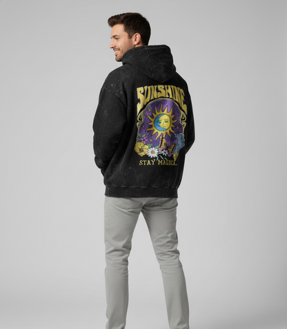 "Sunshine" Unisex Acid Washed Hoodie
